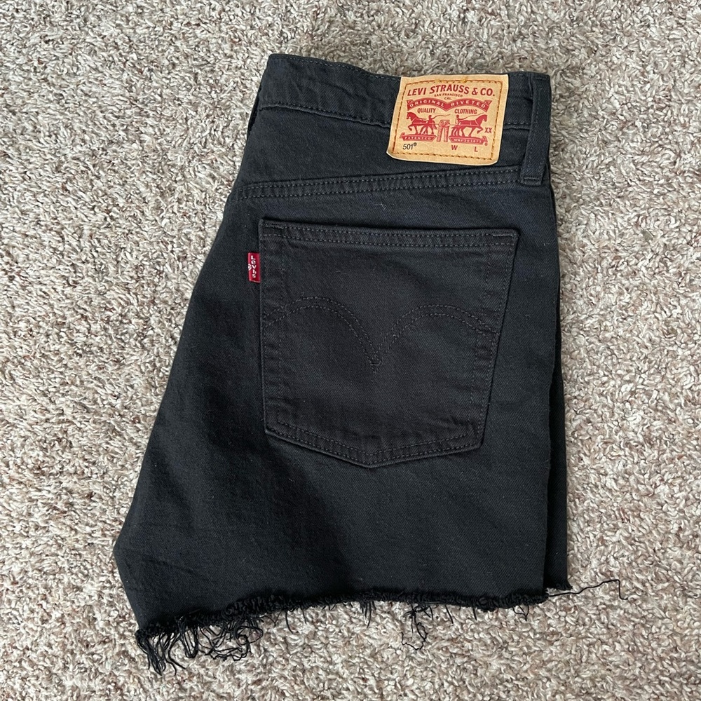 Levi's Black Denim Jean Shorts